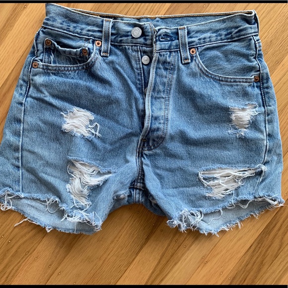 Levi's Pants - Levi high rise cut-off shorts (GUC) (fits like 25)
